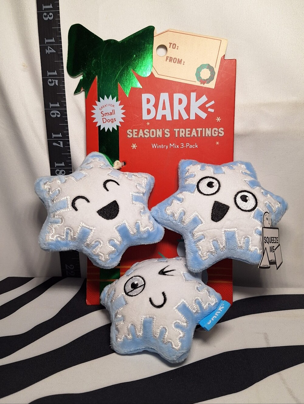 NWT Bark Wintry Mix 3 Pack Dog Toy S